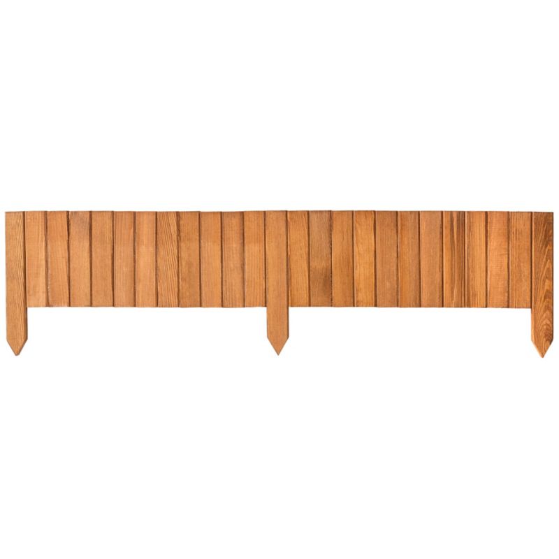 Obrzeże palisada ogrodowa Kadax drewniany płotek trawnikowy wbijany dąb 20x116 cm