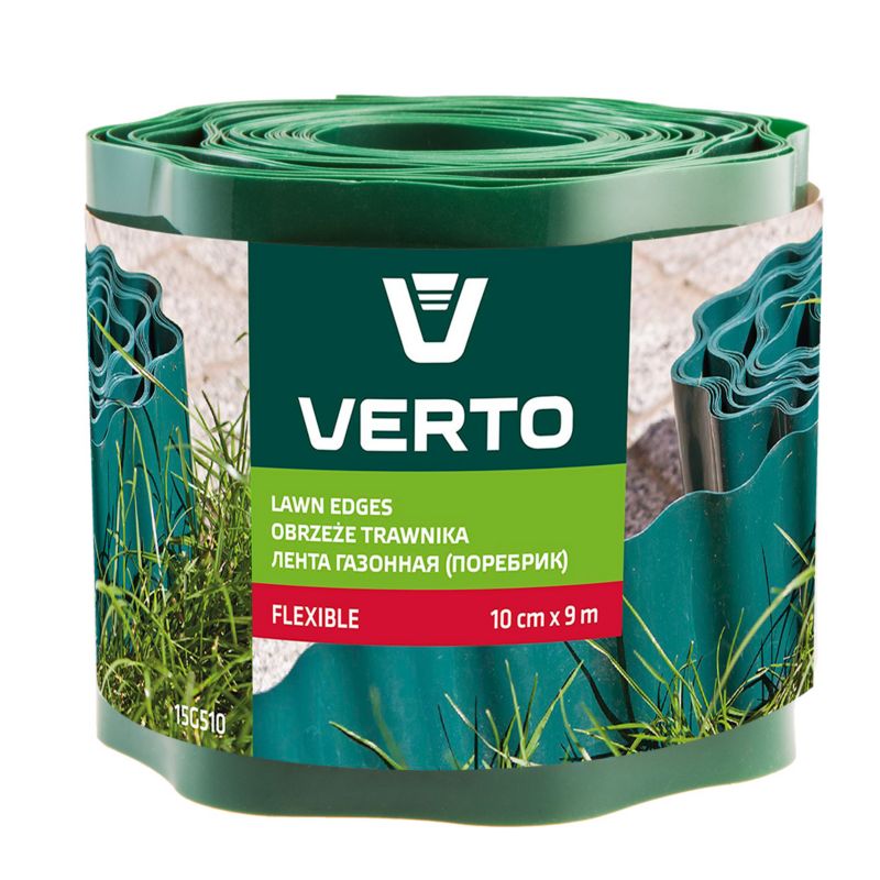Obrzeże trawnika VERTO 10 cm x 9 m, zielone 1 szt