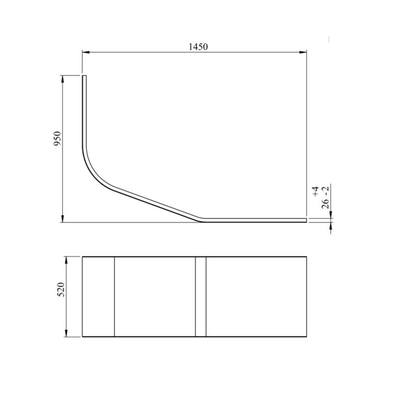 Obudowa do wanny Cavally 145 x 95 cm