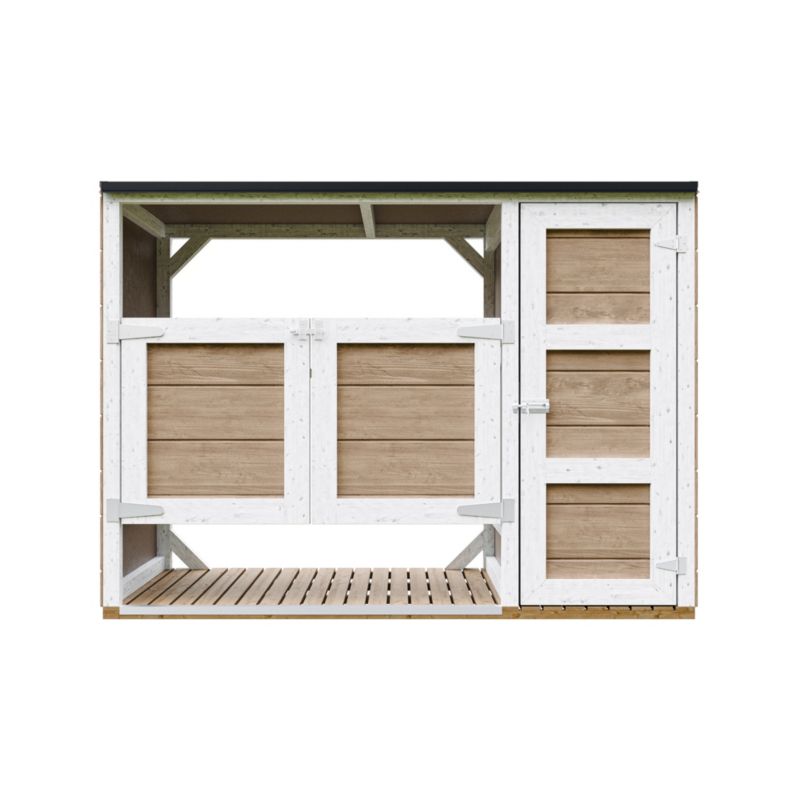 Obudowa na kosze na śmieci 2x240L Timbela M981A-TERRA BROWN odporna na warunki atmosferyczne 1 szt.