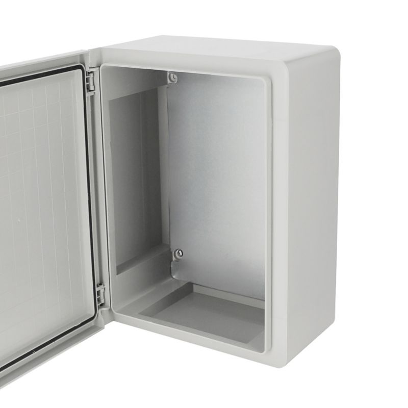 Obudowa standardowa ABS 300x400x170 HOROZ z ocynkowaną płytą montażową (nieprzezroczysta)