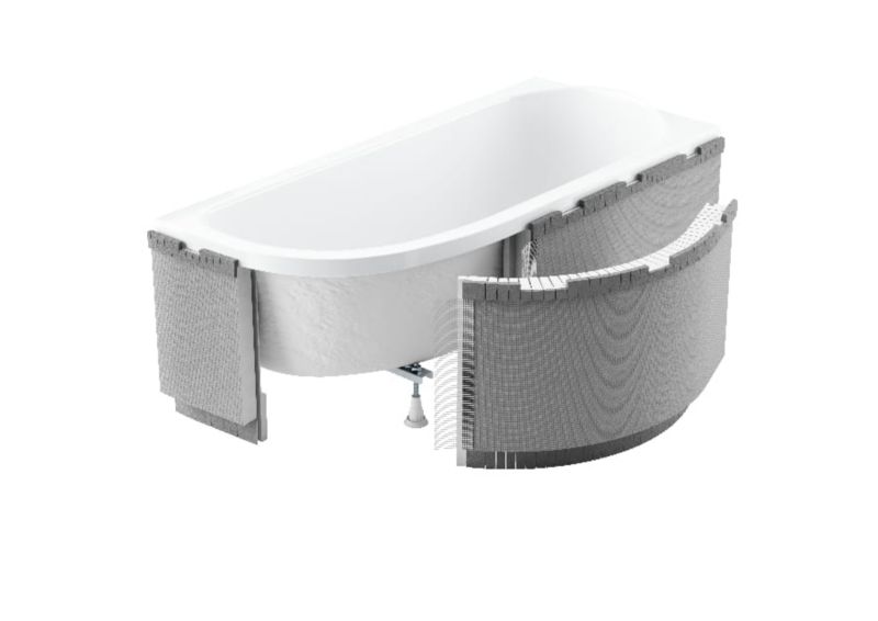 Obudowa wanny półokrągła 240x58 z podcięciem Schedpol  1.040 - LED 1 szt.
