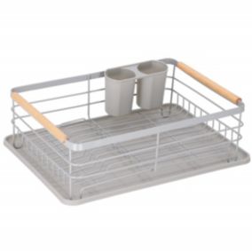 Ociekacz do naczyń Springos 42x31x13,5 cm suszarka z tacką szaro-brązowa 1 szt.