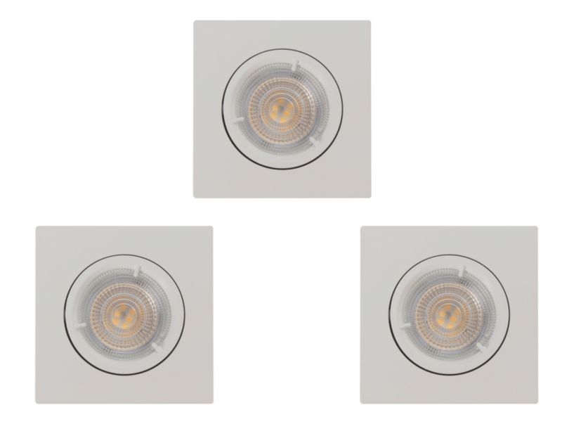 Oczka kwadratowe LED Colours Esope GU10 białe 3 szt.