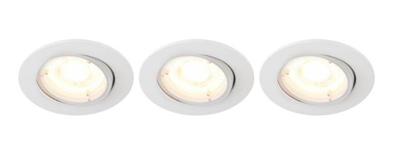 Oczka okrągłe LED Colours Caius GU10 białe 3 szt.