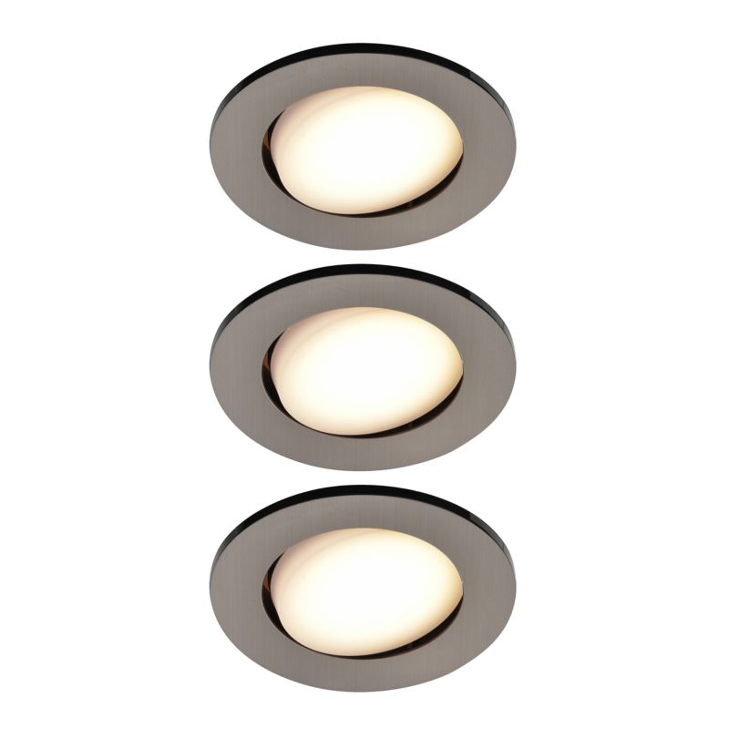 Oczko GoodHome Quimby 350 lm 2700 K srebrne 3 szt. DIM