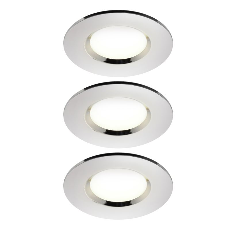 Oczko LED GoodHome Etana 345 lm 4000 K IP65 chrom 3 szt.