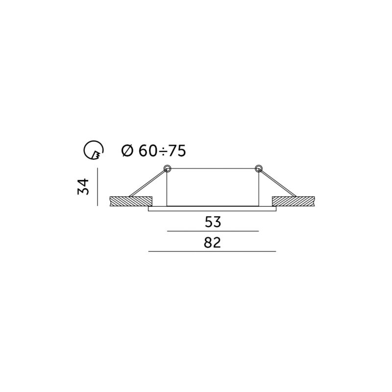 Oczko sufitowe białe okrągłe 1xGU10 50W OH14 Kobi 1 szt.