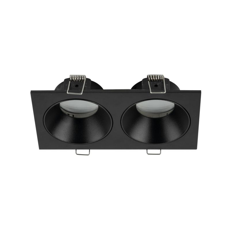 Oczko Tk-Lighting Prisma Duo czarne wpuszczane prostokąt 2 Xgu10 - 1szt.