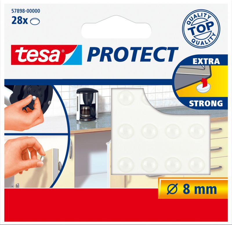 Odbojnik Tesa 8 mm 28 sztuk transparentny