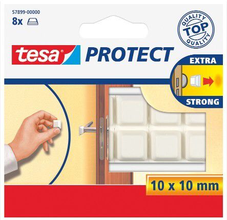 Odbojnik Tesa kwadratowy 10 x 10 mm transparentny