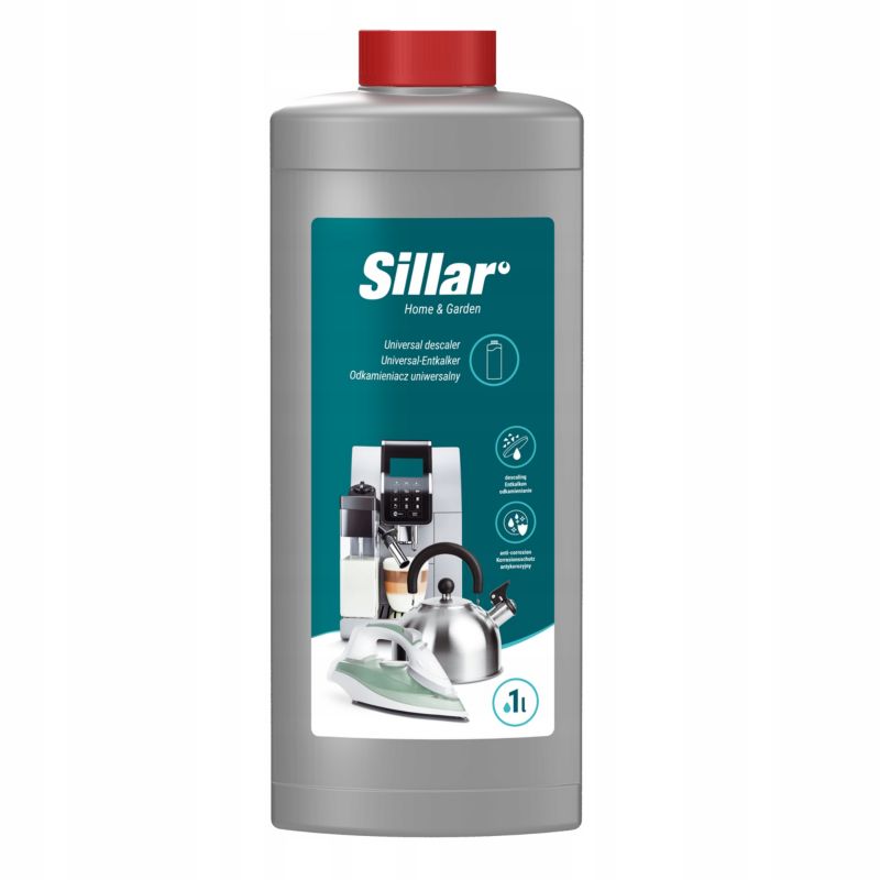 Odkamieniacz, Sillar, do ekspresów, AGD, 1l + 5x filtr wody, zamiennik do ekspresu Delonghi, AquaNext, zestaw 6szt