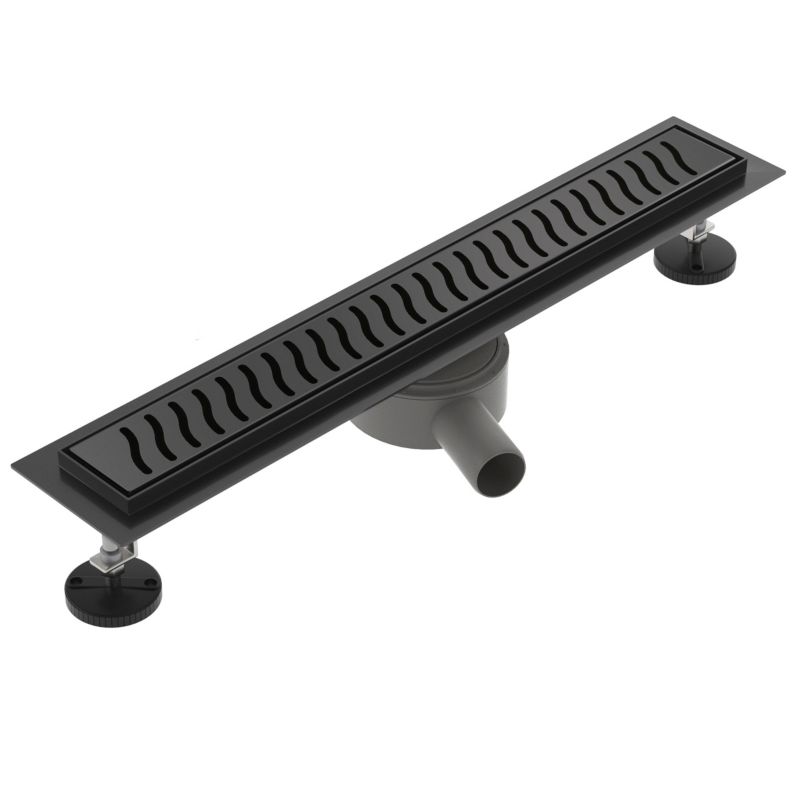 Odpływ liniowy obrotowy SEVANTE z maskownicą WK140 80 cm czarny FLAT 1szt.