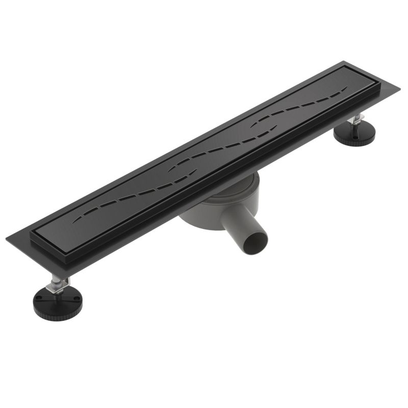 Odpływ liniowy obrotowy SEVANTE z maskownicą WK155 70 cm czarny FLAT 1szt.