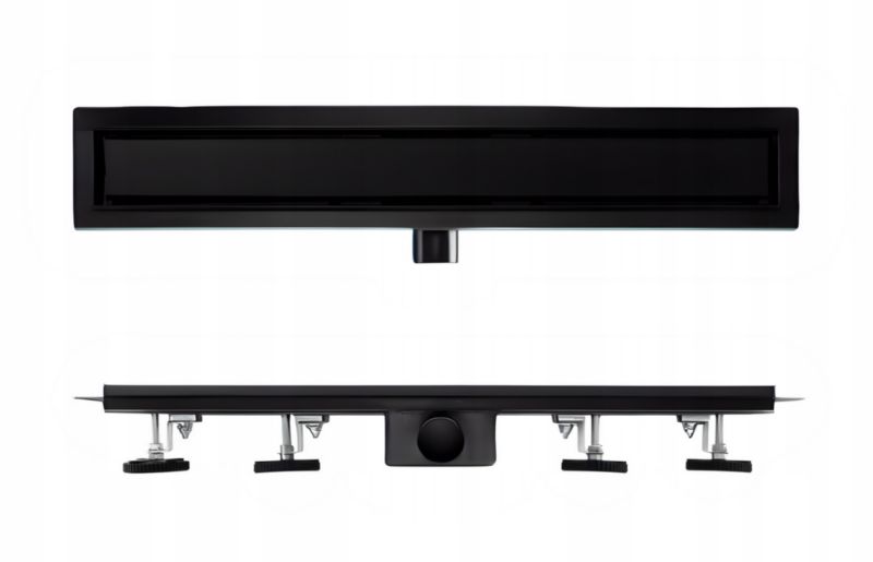 Odpływ liniowy prysznicowy BVT Best Drain 60 cm metalowa pokrywa 2w1 czarny mat 1 szt.