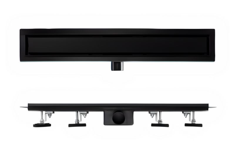 Odpływ liniowy prysznicowy BVT Best Drain 60 cm metalowa pokrywa 2w1 czarny mat 1 szt.