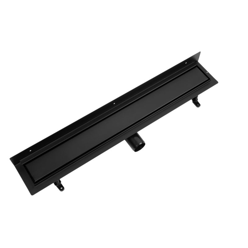 Odpływ liniowy przyścienny Vogi ruszt Duo pod płytkę 70 cm czarny 1 szt.