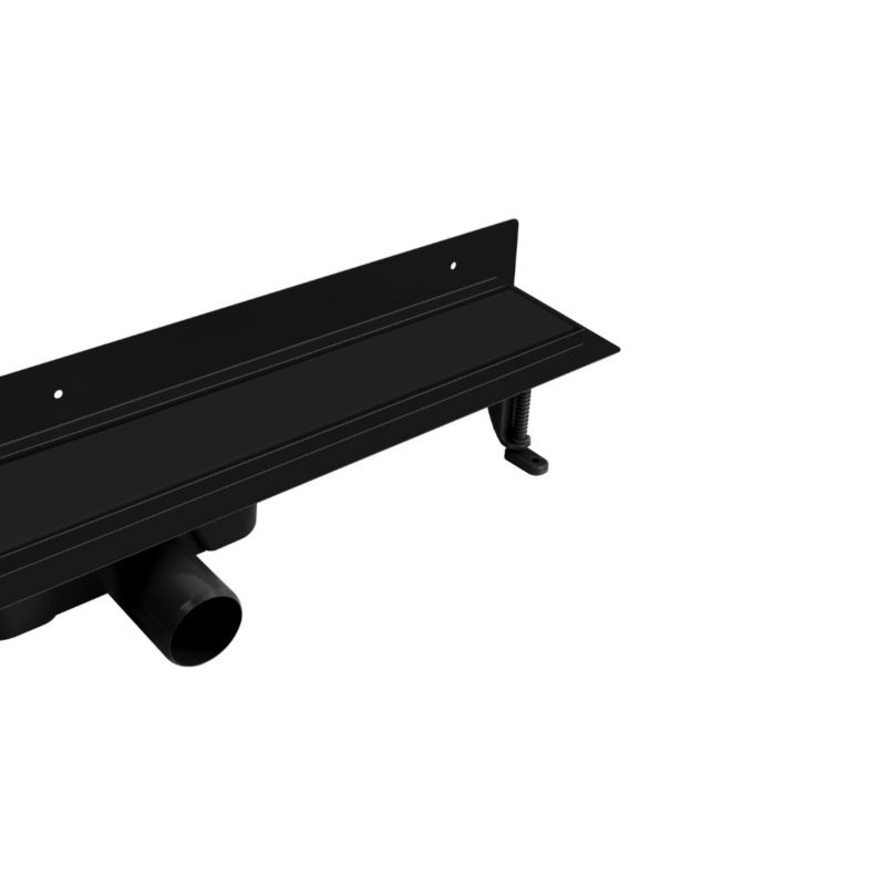 Odpływ liniowy przyścienny Vogi ruszt Duo pod płytkę 70 cm czarny 1 szt.