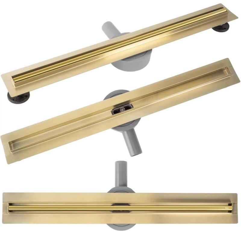 Odpływ liniowy Rea Neox Slim Pro 70 cm złoty, syfon obrotowy, 1 szt.