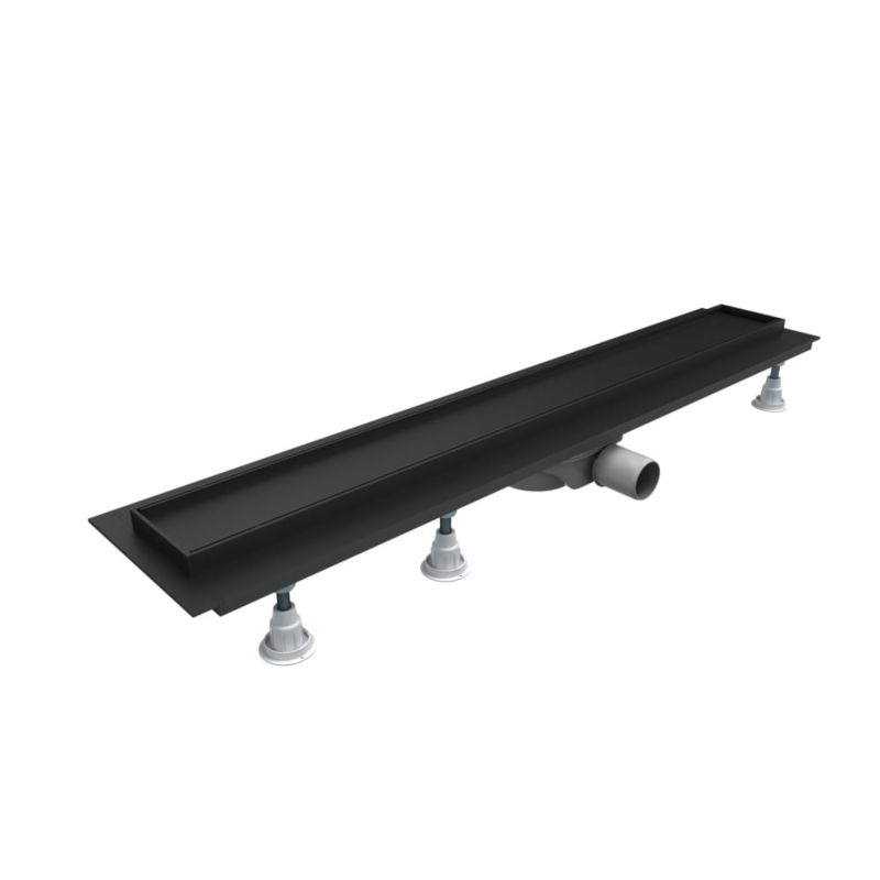 Odpływ liniowy Schedpol Base-Low Black Czarny mat z maskownicą do zabudowy płytkami 70 cm OLP70/CST-LOW 1 szt.