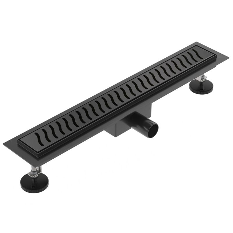Odpływ liniowy SEVANTE z maskownicą WK140 80 cm czarny FLAT 1szt.