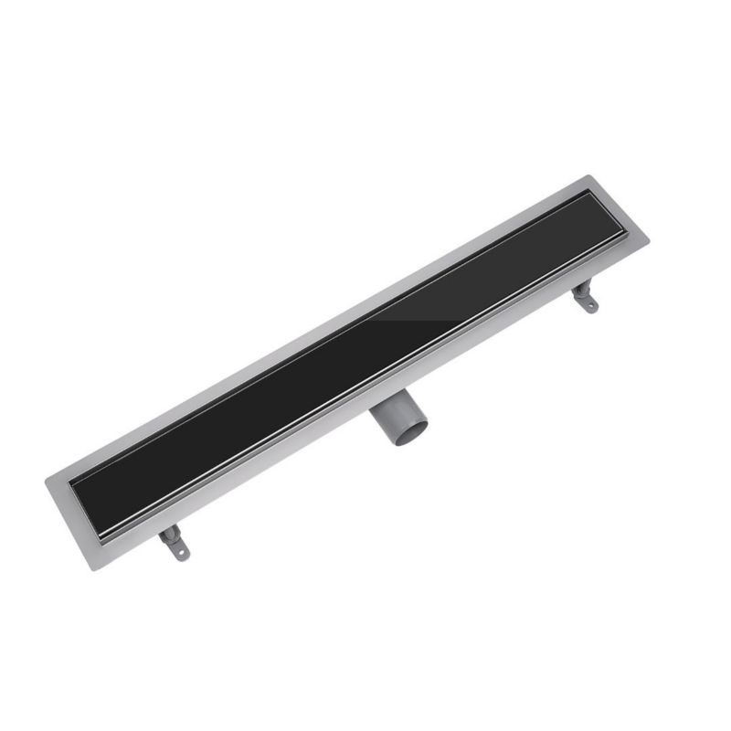 Odpływ liniowy Vogi ruszt czarne szkło 80 cm stalowy 1 szt.