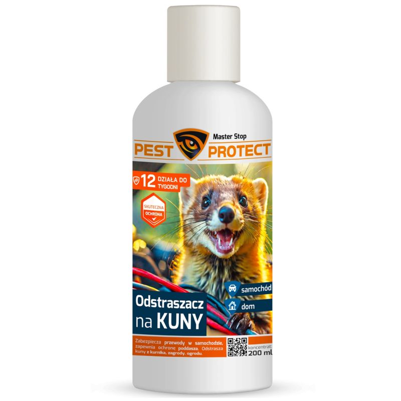 Odstraszacz na Kuny PEST PROTECT 200ml Środek Preparat do Auta Samochodu Domu, 1szt.