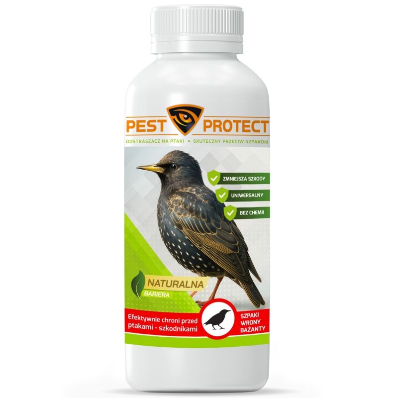 Odstraszacz na Szpaki PEST PROTECT 1L Szpaków na Ptaki w Płynie, 1szt.