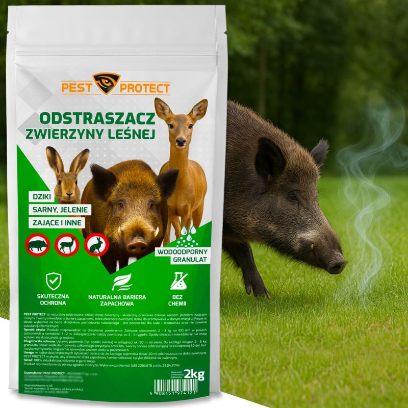 Odstraszacz zwierzyny leśnej PEST PROTECT 2kg dzików na dziki sarny jelenie zające 1szt.