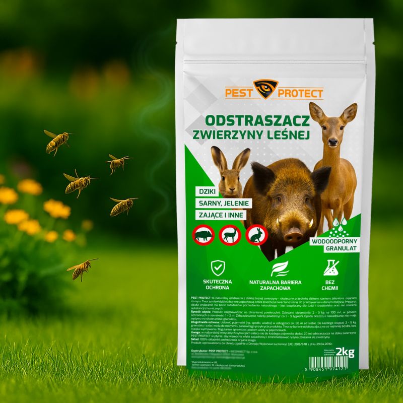 Odstraszacz zwierzyny leśnej PEST PROTECT 2kg dzików na dziki sarny jelenie zające 1szt.
