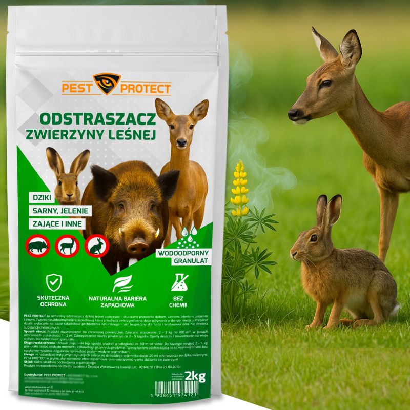 Odstraszacz zwierzyny leśnej PEST PROTECT 2kg dzików na dziki sarny jelenie zające 1szt.