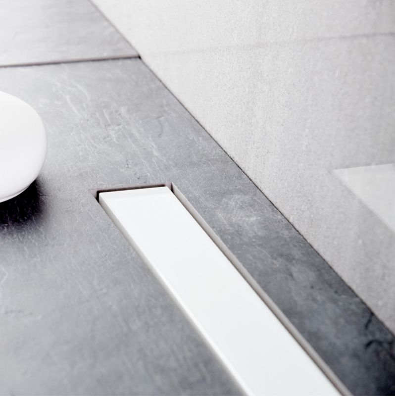 Odwodnienie prysznicowe Seamless White Glass Steel Drain Bravat 850mm białe 1 szt.