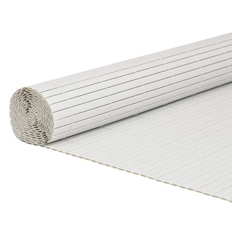 Ogrodzenie vidaXL dwustronne PVC białe regulowane 1 szt.