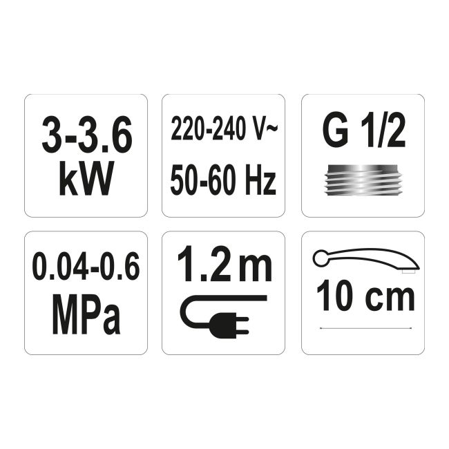 Ogrzewacz wody przepływowy Fala 3 kW z baterią