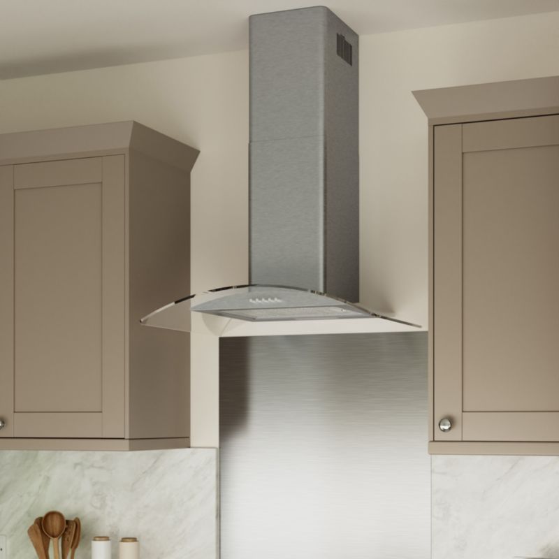 Okap kominowy stal / szkło 60 cm inox