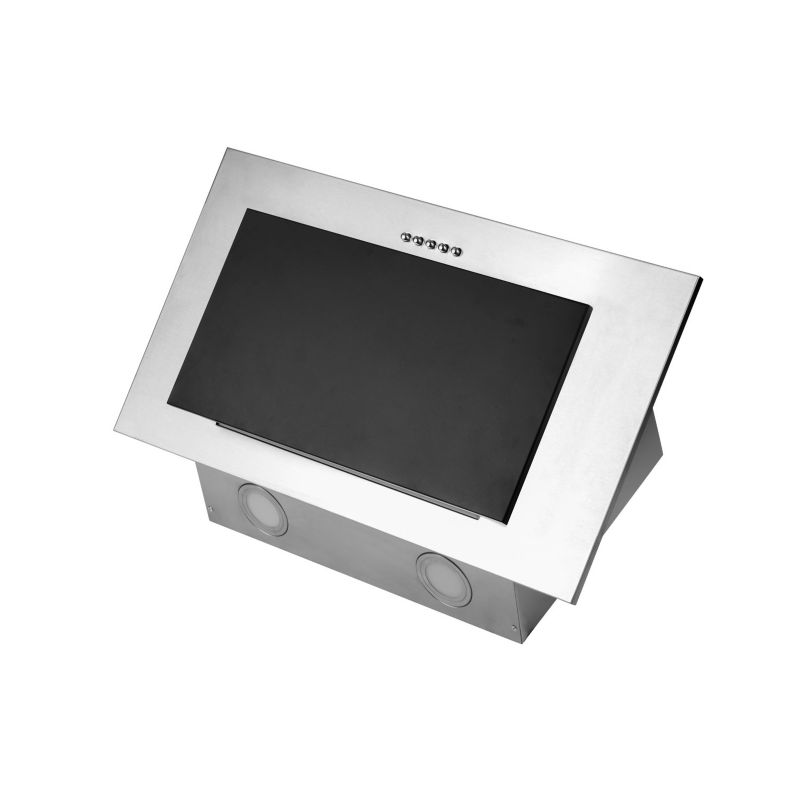 Okap kuchenny Berdsen 60cm kominowy  Inox + czarny 1szt.