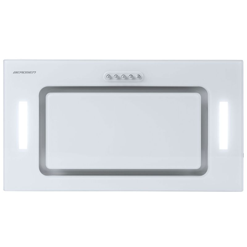 Okap kuchenny do zabudowy 52cm Berdsen podszafkowy LED + szkło  biały 1szt.