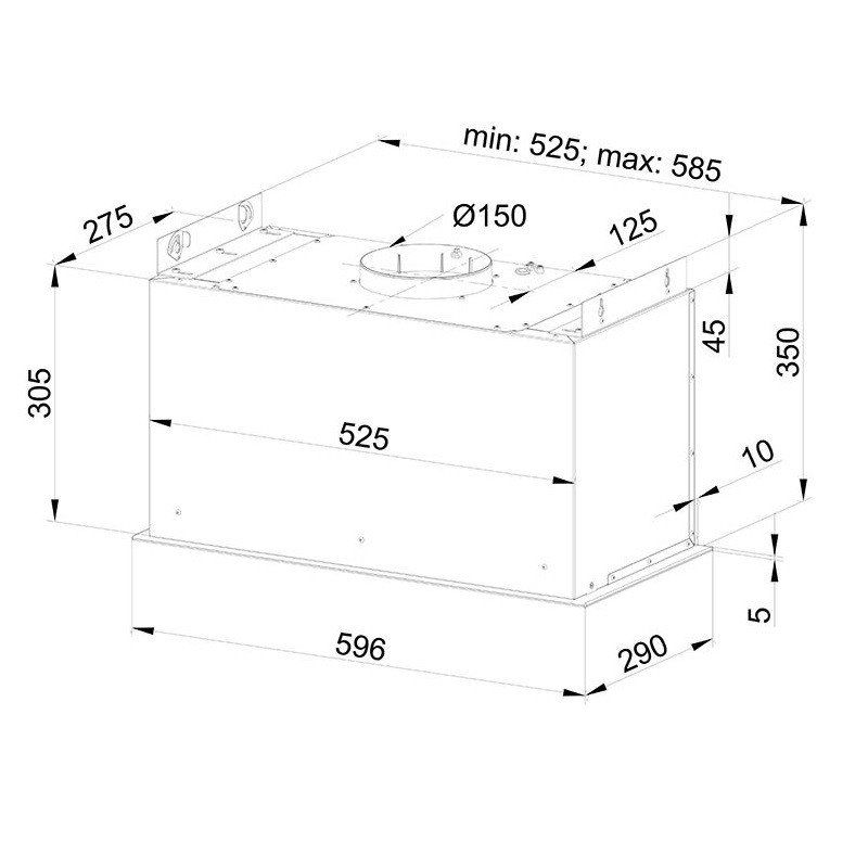 Okap kuchenny GLOBALO Senturo 60.3 Black 1 szt.