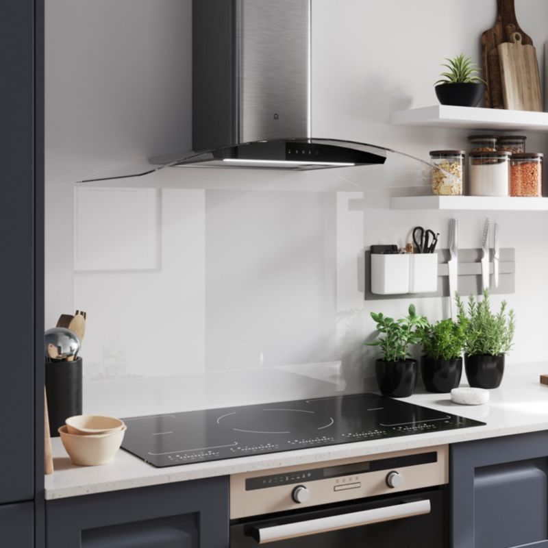 Okap kuchenny GoodHome 90 cm szkło stal nierdzewna