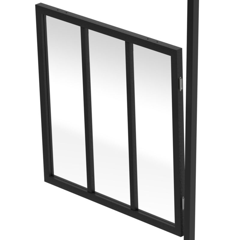 Okno GoodHome Alara 100 x 100 cm czarne industrialne