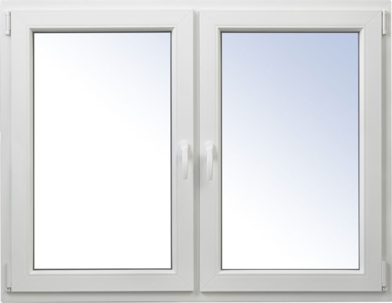 Okno PCV rozwierne + rozwierno-uchylne 1465 x 1135 mm białe symetryczne
