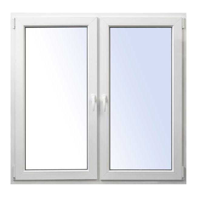 Okno PCV rozwierne + rozwierno-uchylne 1465 x 1435 mm symetryczne białe