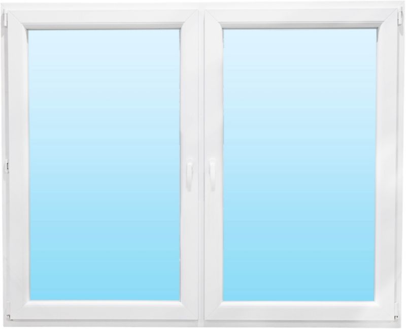 Okno PCV rozwierne + rozwierno-uchylne 1765 x 1435 mm symetryczne białe