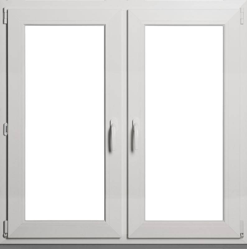 Okno PCV rozwierne + rozwierno-uchylne dwuszybowe 1165 x 1135 mm symetryczne antracytowe / białe
