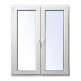 Okno PCV rozwierne + rozwierno-uchylne dwuszybowe 1165 x 1435 mm symetryczne białe