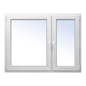 Okno PCV rozwierne + rozwierno-uchylne dwuszybowe 1465 x 1135 mm prawe białe