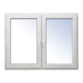 Okno PCV rozwierne + rozwierno-uchylne dwuszybowe 1465 x 1135 mm symetryczne białe