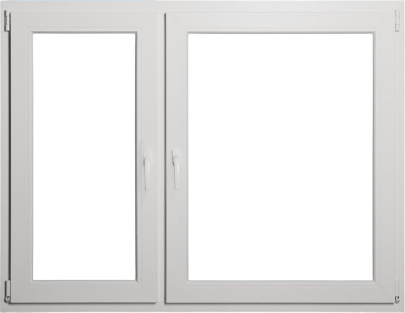 Okno PCV rozwierne + rozwierno-uchylne trzyszybowe 1465 x 1135 mm antracytowe / białe
