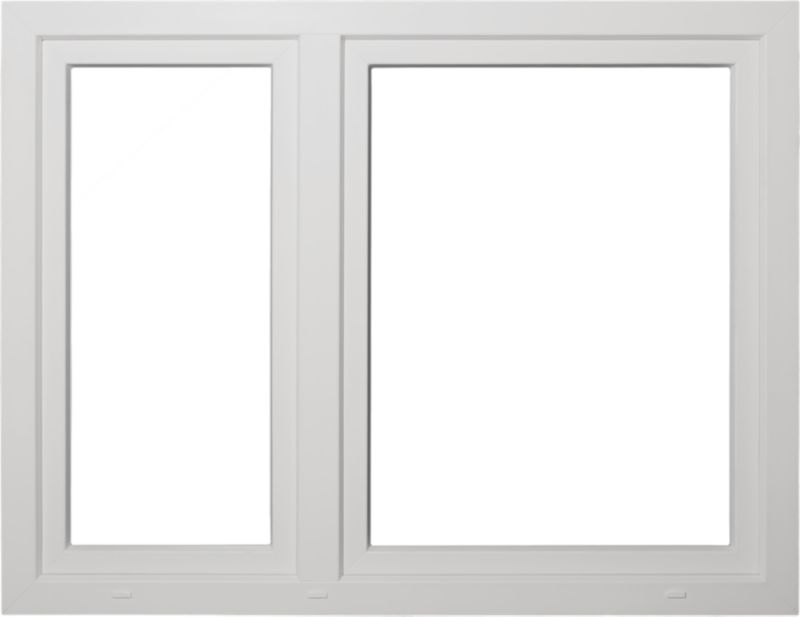 Okno PCV rozwierne + rozwierno-uchylne trzyszybowe 1465 x 1135 mm prawe białe