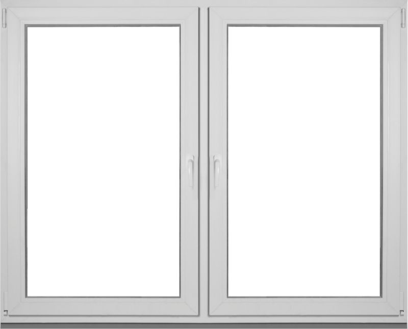 Okno PCV rozwierne + rozwierno-uchylne trzyszybowe 1465 x 1135 mm symetryczne białe